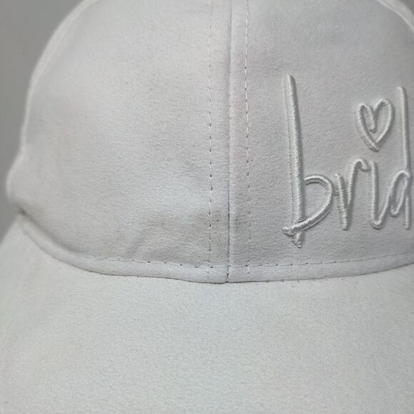 Bride Women's Snapback Hat White One Size Adjustable Embroidered Vented Holes - Picture 3 of 10